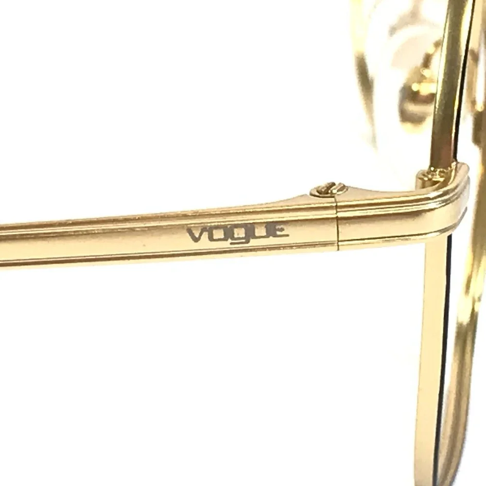 Vogue Eyeglasses Frames VO4022-S 352/11 Black Gold Geometric Wire Rim 55-17-135